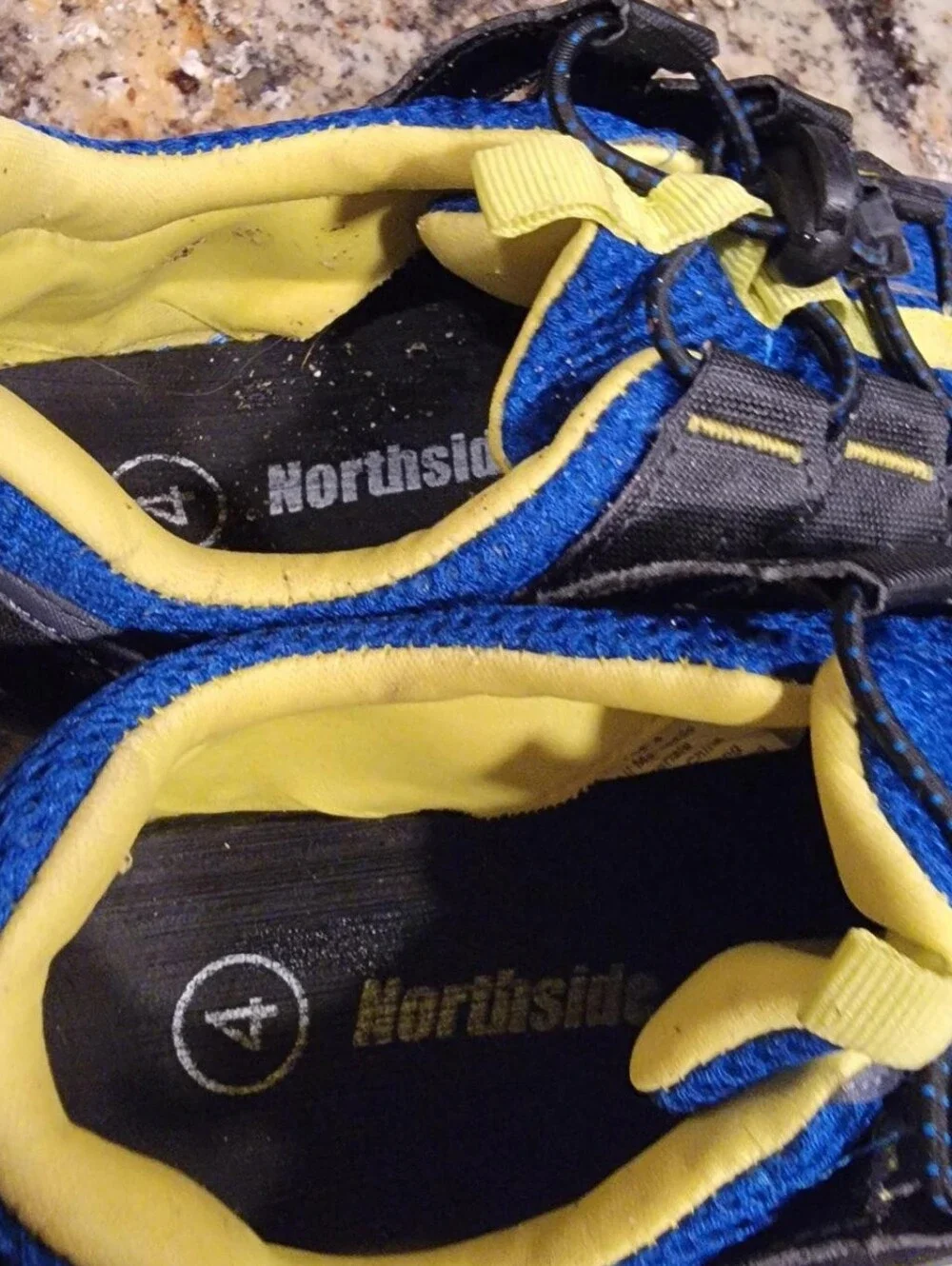 Northside Yellow/Blue Toddler Boys Sport/Water Sandles/Shoes! Size 4.